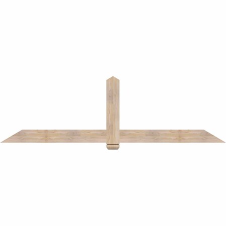 Ekena Millwork Eugene Smooth Timber Gable Bracket, Douglas Fir, 96"W x 28"H x 1 1/2"D x 5 1/2"F, 7/12 Pitch GBW096X28X0206EUG00SDF